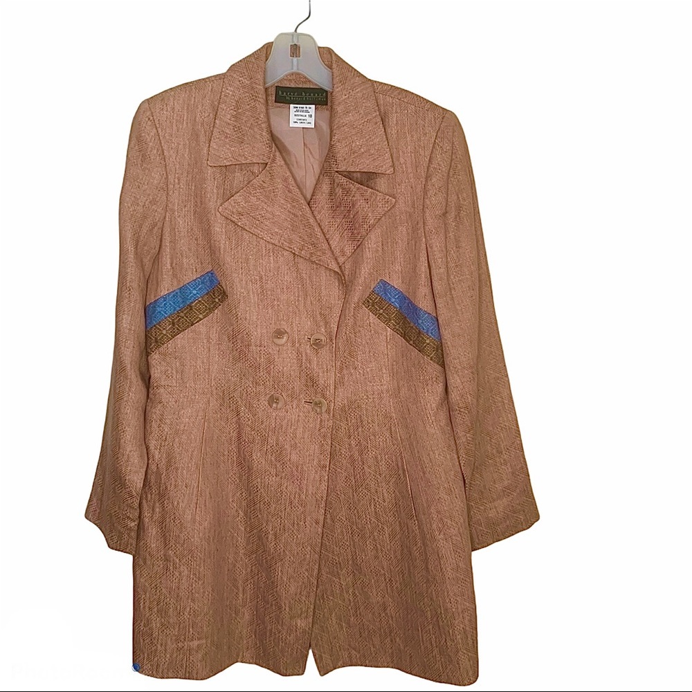 NWT harvé benard by benard holtzman Spring linen trench coat